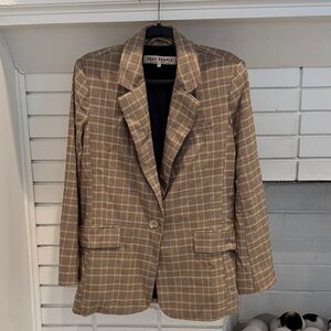 Free People Plaid Blazer